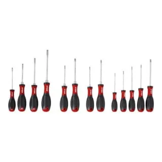 STIER Schraubendreher-Satz Big Pack 13-teilig - Schraubendreher-Set mit 13 hochwertigen Werkzeugen, ergonomischen Griffen und langlebigen Klingen aus Chrom-Vanadium-Stahl - ideal für vielseitige Anwendungen in Werkstatt und Haushalt.