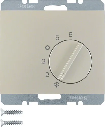 Berker K.5 Raumtemperaturregler 230V Edelstahl von Berker Raumtemperaturregler Raumtemperaturregler