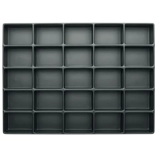 WETEC Tiefzieh-Tray 40 mm, ESD, Fächer 25 Stück, 45 x 63 mm 2426187 (Tablare Einlagen Ordnungssystem)