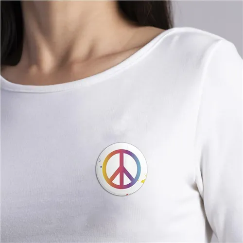 Button Peace Ansteck Pin 59mm Geschenkidee Souvenir Präsent Wichtelgeschenk Mitb