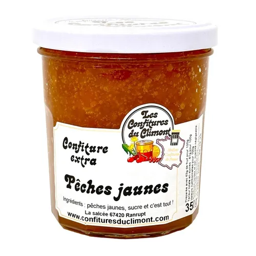 Les Confitures du Climont Gelber Pfirsich Konfitüre Pêches jaunes extra