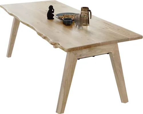 Esstisch Nelly 160x85 cm aus massivem Akazienholz mit Baumkante
