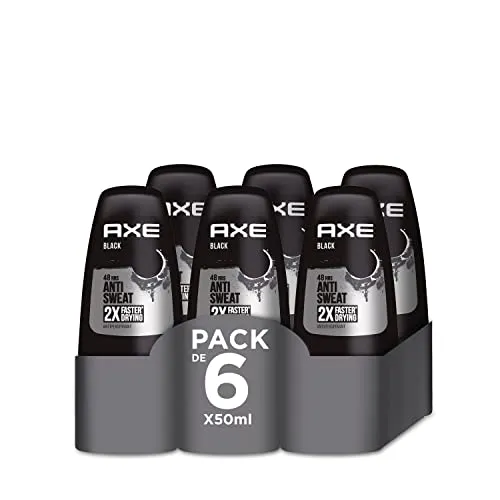 Axe Roll On Black Deodorant für Herren, 50 ml, 6 Stück von AXE