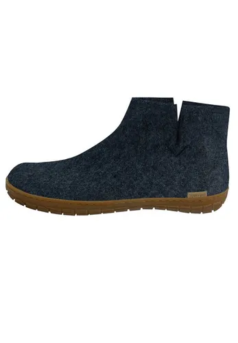 Glerups Filz Hausschuhe für Herren und Damen (Größe 37) - Komfortable Hausschuhe aus 100% reiner Naturwolle mit flexibler Gummisohle, ideal für warme und trockene Füße – perfekt für entspannte Tage zu Hause.