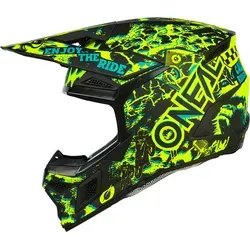 ONeal 3SRS Assault Motocrosshelm - Matt Schwarz/Neon-Gelb - XL - Der ONeal 3SRS Motocrosshelm vereint Leichtigkeit und Robustheit. Mit innovativer Belüftung und herausnehmbarem Futter ist er ideal für jedes Rennen. Vertrauen Sie auf über 50 Jahre Erfahrung im Motocross-Sport!