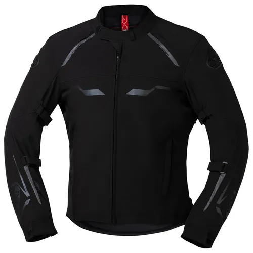 IXS Hexalon-ST wasserdichte Motorrad Textiljacke, schwarz, Größe M - Motorradjacke aus elastischem iXS-Stretch Material für optimale Passform und Tragekomfort. Mit solto-TEX® 2-Lagen Z-Liner Membran für Wasserdichtigkeit und atmungsaktivem Netzfutter.