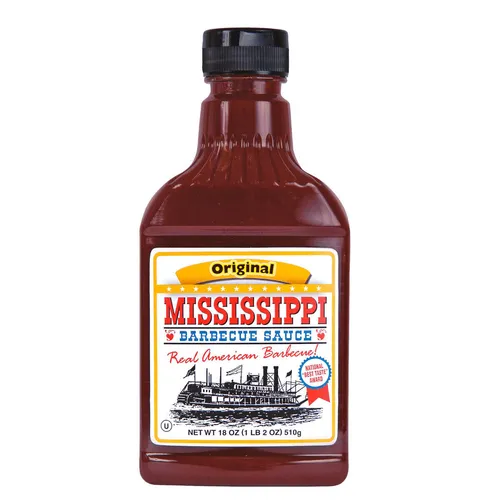 Mississippi Original BBQ Sauce 440ml - Grillsauce & scharfe Saucen, verleiht Ihrem Grillgut ein authentisches Barbecue-Aroma und ist perfekt für Dips geeignet.
