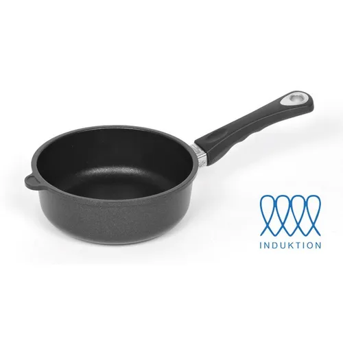 Lotus Gusspfannen Hochrandpfanne 28cm für Induktion - Revolutionäre Antihaft-Pfanne aus Alu-Guss mit abnehmbarem Griff, 10x widerstandsfähiger als herkömmliche Pfannen und ideal für Induktionsherde.