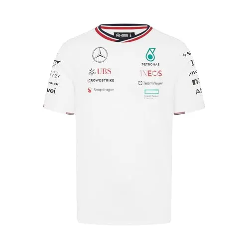 MERCEDES AMG PETRONAS F1 Herren 2024 Team Tshirt - Weiß - Größe: L