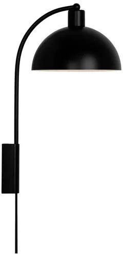 Nordlux Ellen 20 Wandleuchte E14 Schwarz - Wandleuchte im skandinavischen Design, bietet breites Lichtfeld und eleganten Kontrast – ideal für Schlafzimmer oder Wohnzimmer.