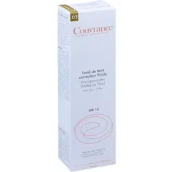 Avene Couvrance Korrigierendes Make-Up Fluid Sand 3.0 30 ML - Make-up für empfindliche Haut mit optimaler Deckkraft und SPF 15. Verleiht einen natürlichen, ebenmäßigen Teint und schützt mit Vitamin E.