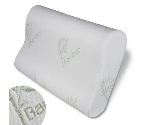 yourGEAR Bamboo Memory Foam Kissen 60x35 cm - Kissen für erholsamen Schlaf, ergonomisch geformt mit hypoallergenem Bezug aus Bambusfasern und druckausgleichendem Visco-Schaum für optimale Stütze von Kopf und Nacken.
