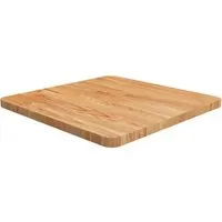 vidaXL Quadratische Eichen Tischplatte 50x50cm - Gastrotischplatte aus massivem, behandelten Eichenholz, ideal für die Auffrischung von Tischen in Restaurants oder Cafés. Langlebig und pflegeleicht, verleiht sie jedem Raum eine rustikale Note.