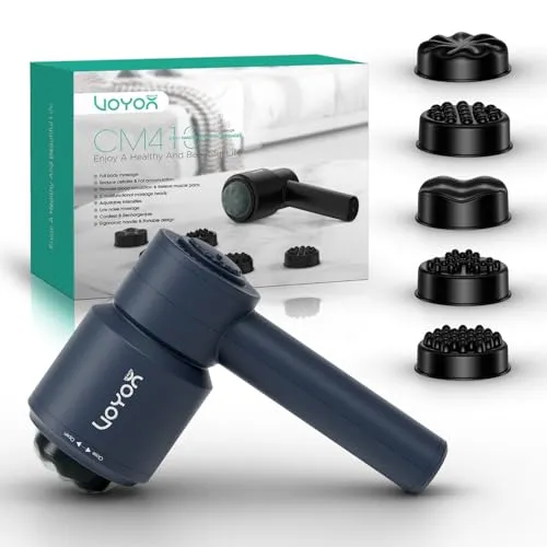 VOYOR-HEALTH Cellulite Massagegerät Handgehaltenes Elektrisches Massagegerät Linderung und Entspannung von Muskelschmerzen für Nacken, Schulter, Bauch, Taille, Oberschenkel CM410 (Blau)