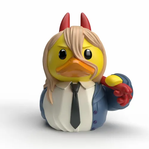 TUBBZ Chainsaw Man – Power Cosplaying Gummiente Sammelfigur - Offizielle TUBBZ-Figur von Power aus Chainsaw Man, ca. 9 cm groß. Witzige Display-Enten für Sammler und Gamer, ideal für Schreibtisch oder Regal. Kommt in der typischen Badewannenbox mit Logo.