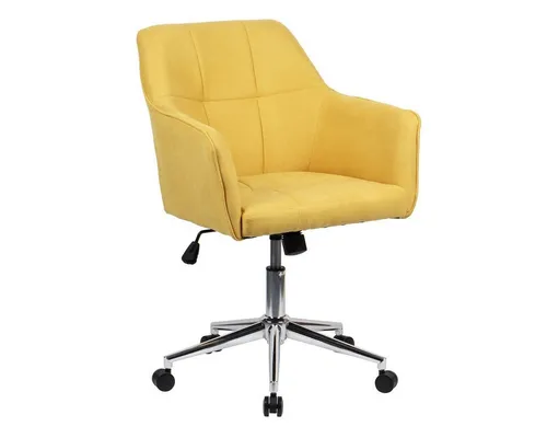SVITA Jake Bürostuhl - Bequemer Drehstuhl mit Höhenverstellung in Gelb - Bürostuhl mit zeitlosem Design und hohem Sitzkomfort, ideal für Büro oder Zuhause. Pflegeleichter Stoffbezug, stufenlos höhenverstellbar und bodenschonende Dreh-Rollen für optimale Beweglichkeit.