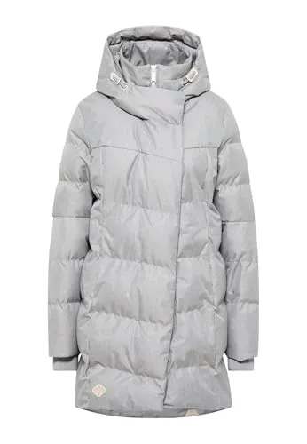 RAGWEAR PAVLA Jacke 2025 light grey - L - Funktionsjacken, vegane Winterjacke mit dicker Fütterung und Teddystoff-Kapuze für optimalen Wärmeschutz an kalten Tagen.