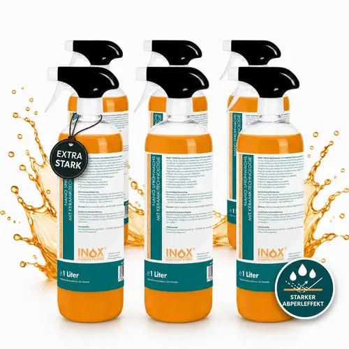INOX® Sprühwachs 6x1L Auto Spray Wax Autowachs Versiegelung Schnellwachs Lack