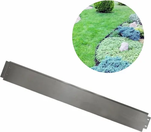 Rasenkanten Metall Alu/Zink 100 cm x 18 cm | Rasenkanten | Beeteinfassung | Beetumrandung | Beetbegrenzungen