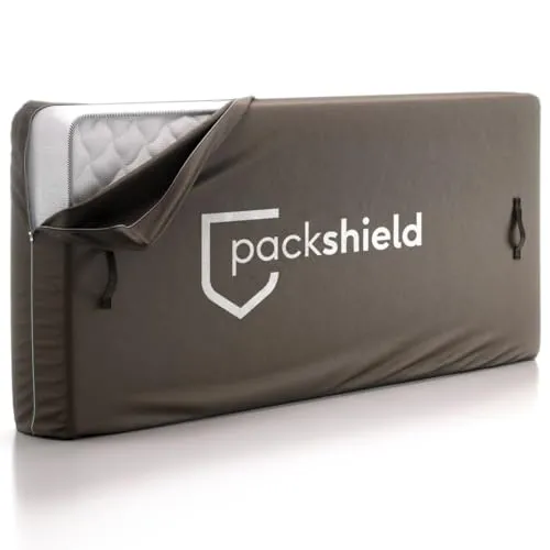 Packshield Matratzenschutzhülle 90 x 200 cm - Matratzenschutzbezüge mit wasserdichter 100% Oxford-Beschichtung, ausgestattet mit 4 Griffen für einfachen Transport und ideal für Umzug und Lagerung.