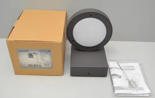 Lucande LED Wandleuchte 'Belna' - Modernes Design für Außen - Lampen - Wasserdichte LED Wandleuchte aus Aluminium mit warmweißem Licht (3000 K) und hoher Lichtstärke (750 lm), ideal für stilvolle Außenbereiche.