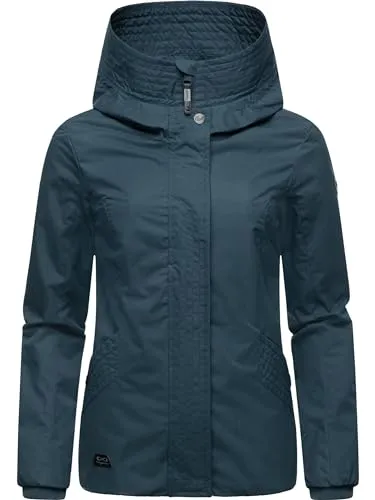 Ragwear Damen Übergangsjacke Vannesa Petrol 3XL - Funktionsjacke aus windabweisendem, wasserdichtem Material mit 4000mm Wassersäule - ideal für Frühling und Herbst, perfekt für Outdoor-Aktivitäten und sportliche Looks.