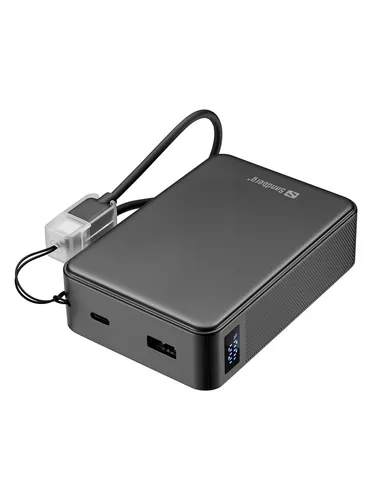 Sandberg Nano Powerbank 20000 PD20W - kompakte Powerbank für mobiles Laden - Die Sandberg Nano Powerbank 20000 PD20W bietet mit 20000 mAh hohe Kapazität für unterwegs. Mit schnellem 20W USB-C Anschluss und digitaler Ladestatusanzeige ist sie ideal für Reisen und den Alltag.