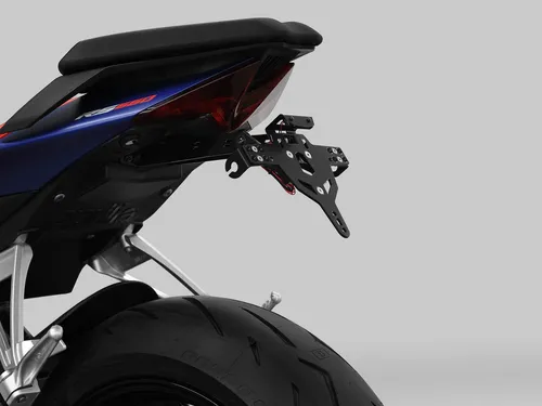ZIEGER Pro Kennzeichenhalter für Aprilia RS 660 - Motorradzubehör mit verstellbarem Neigungswinkel und hervorragender Witterungsresistenz. Ideal für eine sportliche Optik und optimale Passform ohne Verkleidungsänderungen.
