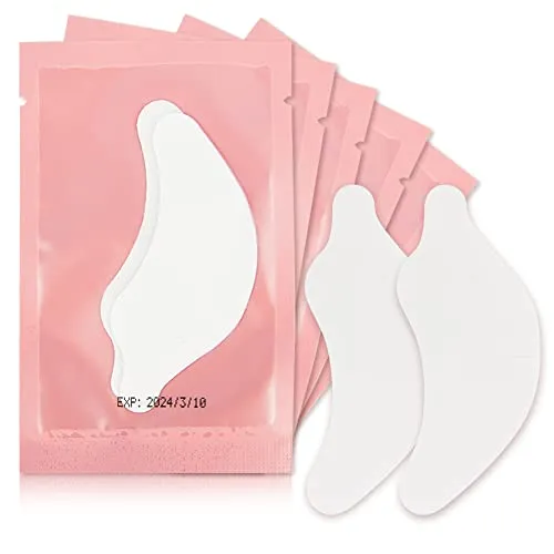 Lunamoon Augenpads für Wimpernverlängerung Wimpern Pads Wimpernverlängerung Pad Eyelash Pad Wimpern Färben Pad Wimpernlifting Pad Eye Gel Patch for Eyelash Extensions 50Paar(Dolphin-Pink)