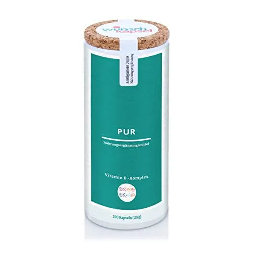 Vitamin B-Komplex mit 200% NRV (290 Kapseln), ideale Basisversorgung, handgefertigt in Deutschland