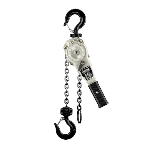 Wiltec Hebelzug 1 t x 1,5 m, kompaktes Hebezeug mit 360° Drehgriff, Kettenzug für enge Räume, Flaschenzug für Hebeaufgaben, flexibles Hebemittel