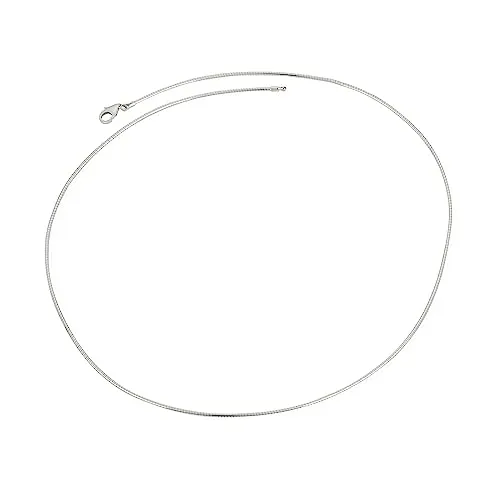 Sterlingsilber Omega Reif Tonda Kette 40cm - Halskette aus 925 Sterlingsilber, leicht und elegant, ideal für den täglichen Gebrauch oder besondere Anlässe.