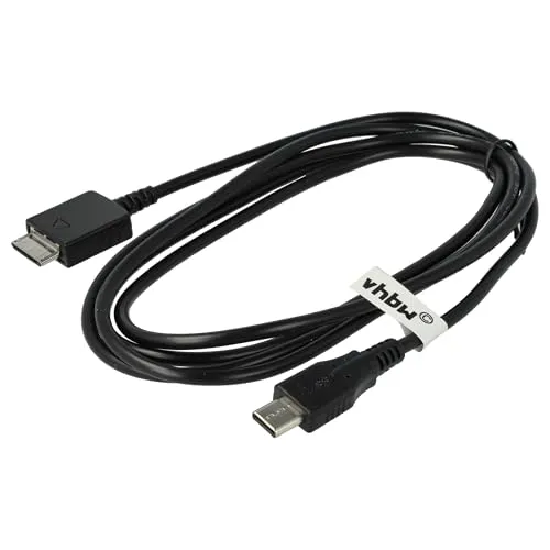 vhbw USB-C Datenkabel kompatibel mit Sony Walkman NWZ-E585, NWZ-F806, NWZ-F805, NWZ-E584, NWZ-E584B, NWZ-E575B MP3 Player Schwarz, 150 cm