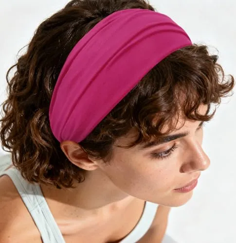 axy Haarband Yoga Stirnband Headband Hairband Wunderschön Damen Haarschmuck Sport Stirnbänder HB4 (Pink, Extra breit)