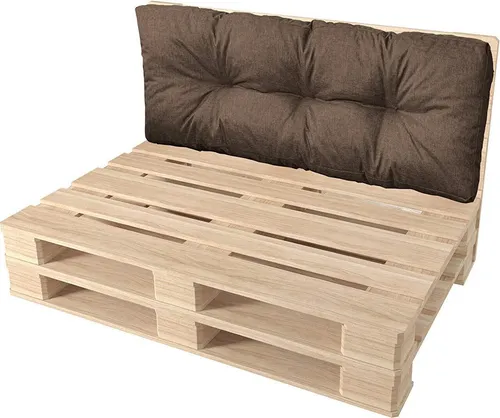Pillows24 - Palettenkissen wasser- und UV-beständig - Rückenkissen | Polster für Europaletten 120x80 - Palettenmöbel - Outdoor/Indoor, Braun