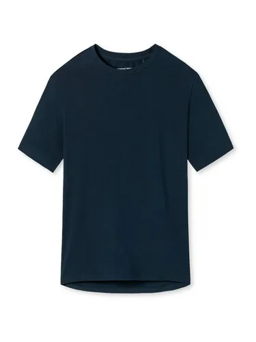 Schiesser Damen Schlafshirt Kurzarm Baumwolle - Mix + Relax Pyjamaoberteil - Schlafanzugoberteile für Damen, aus softer, elastischer Single-Jersey-Qualität für hohen Tragekomfort und mit abgerundeter Rückenpartie.
