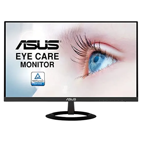 ASUS VZ249HE 23.8 Zoll Full HD Monitor - Monitore mit 23,8 Zoll, IPS-Panel und 178° Betrachtungswinkel für brillante Farben. Ideal für Gaming und Office-Anwendungen dank schneller Reaktionszeit von 5 ms und Eye-Care-Technologien.