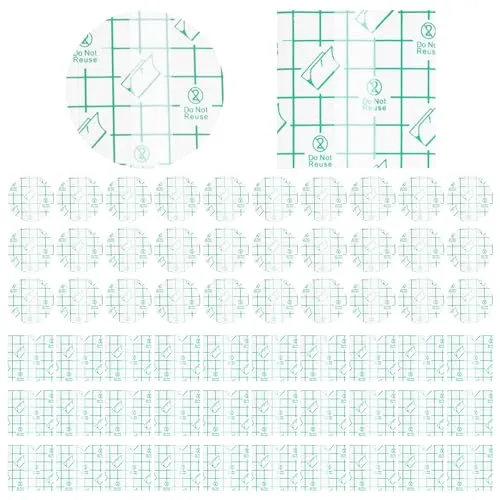 Stück Wasserdichte Folie, Transparentes Wasserdichtes Pflaster, Beschichtetes Wasserdichtes Pflaster, Wasserdichte Bandage, Geeignet Für Wundversorgung, Schwimmen (Quadratisch, Rund 4 X 4 Zoll) 60