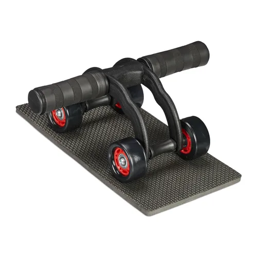 Bauchroller Bauchtrainer mit Matte Abs Roller Fitnessrolle Bauchmuskelrolle