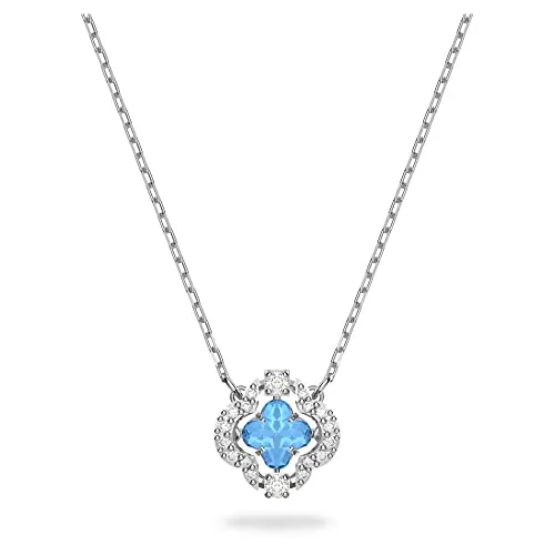 Swarovski Kette mit Anhänger - Elegante Kette mit rhodiniertem Anhänger, 43 cm lang, perfekt für jeden Anlass und ein stilvolles Accessoire für dein Outfit.