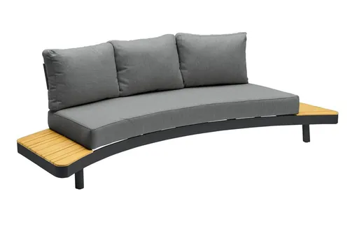 dasmöbelwerk Loungesofa Madison 3-Sitzer mit Ablagen aus Teakholz - Das Loungesofa Madison kombiniert modernes Design mit praktischen Ablageflächen. Ideal für Terrasse und Garten, bietet es hohen Komfort und ist wetterbeständig. Genießen Sie entspannte Stunden im Freien!