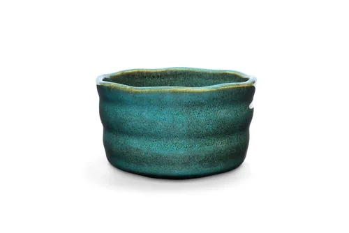MAOCI Teeschale Matcha Schale petrol Keramik, 1-tlg. - Elegante Teeschale aus Keramik, ideal für Matcha-Tee. Mikrowellen- und spülmaschinengeeignet, perfekt für den täglichen Gebrauch im Haushalt.
