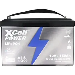 XCell LiFePO4 Smart BMS 12,8V / 150Ah Pro Ultimate mit Bluetooth - Hochleistungs-Lithium-Ionen-Batterie für professionelle Anwendungen. Mit integriertem Bluetooth 4.0 zur Echtzeitüberwachung – ideal für Solar, Wohnmobile und Industrie.