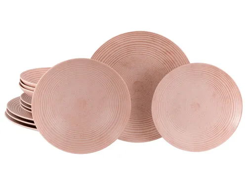 CreaTable 23719 Serie Catania Peach 12-teiliges Geschirrset von CreaTable