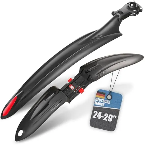 BALOU Fahrrad Schutzblech Set MTB 24-29 Zoll für vorne und hinten | Universal Schutzbleche Mountainbike
