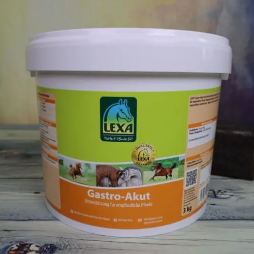 Lexa - Gastro Akut 3kg - Hochwertiges Ergänzungsfuttermittel für magenempfindliche Pferde