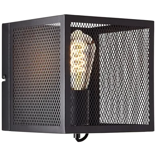 Brilliant Lampe Maze Wandleuchte 1flg schwarz korund schwarz 1x A60, E27, 40 W