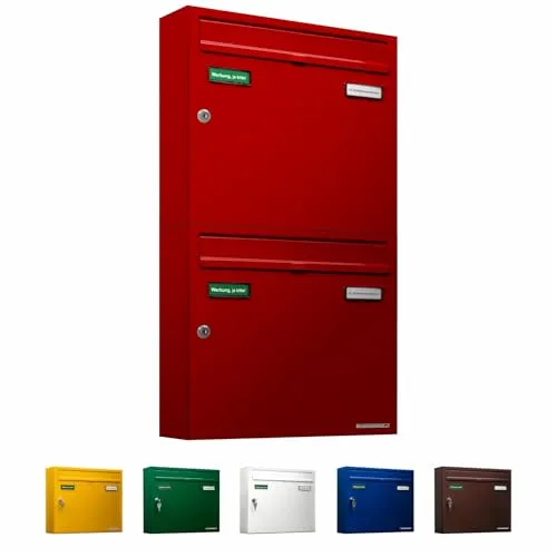 Briefkästen Rot von AL Briefkastensysteme