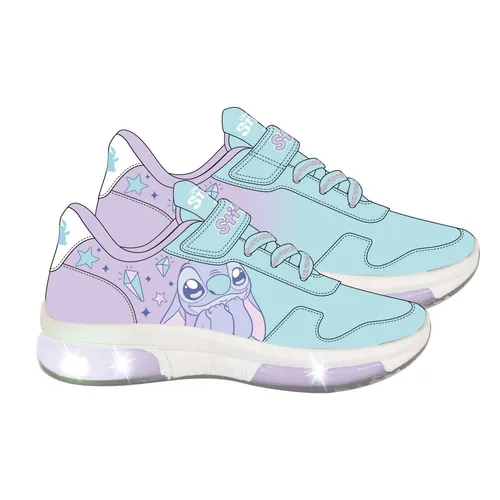 Cerda Group Sporty Stitch Sportschuhe mit leuchtenden Sohlen Blau EU 27 - Halbschuhe für aktive Mädchen mit leuchtenden PVC-Sohlen, die Sicherheit und Spaß beim Spielen bieten. Ideal für Abenteuer und einfach zu reinigen.