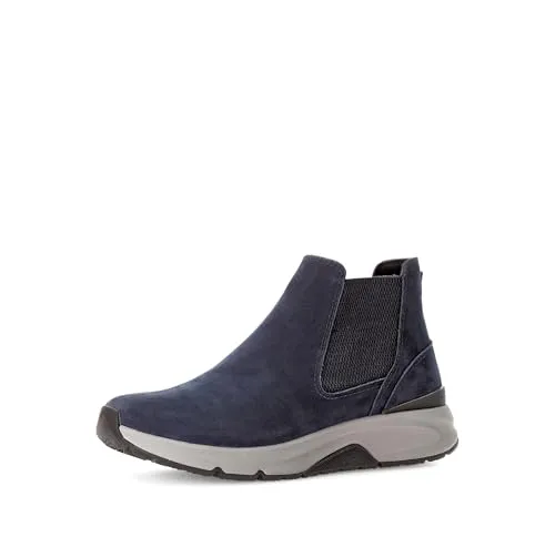 Gabor Damen Chelsea Boots, gefütterte Stiefeletten in Blau (Micro) - Stilvolle Chelsea Boots für Damen, ideal für den Alltag. Mit einem bequemen Microfutter und einer leichten Laufsohle bieten sie optimalen Tragekomfort.